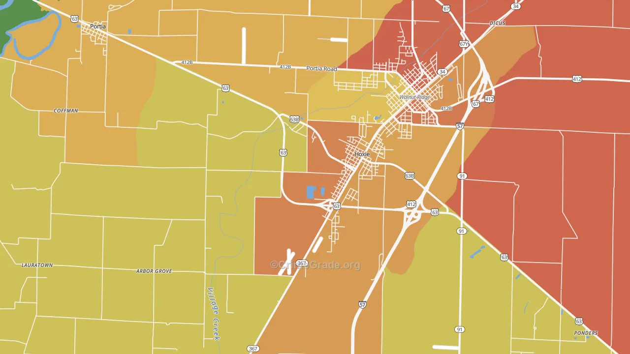 72433, AR Map of Drug-Related Crime Rates