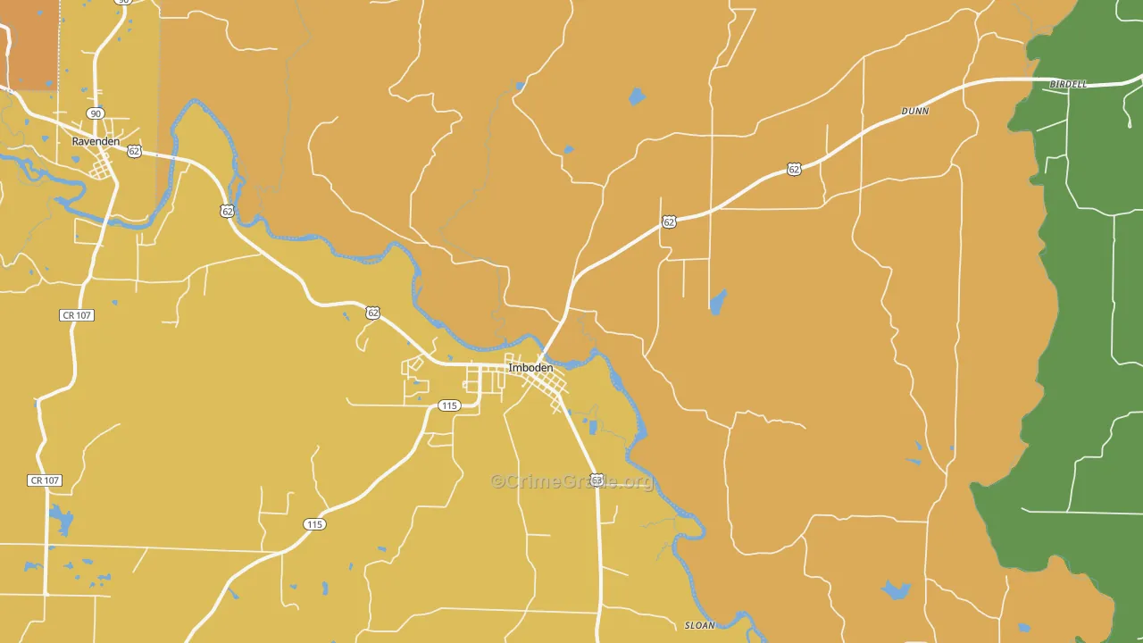 72434, AR Map of Drug-Related Crime Rates