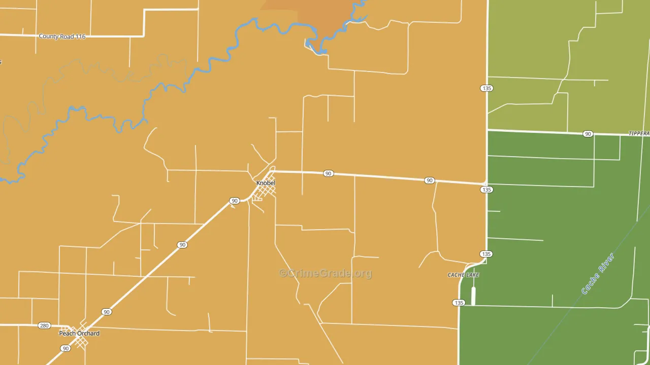 72435, AR Map of Drug-Related Crime Rates