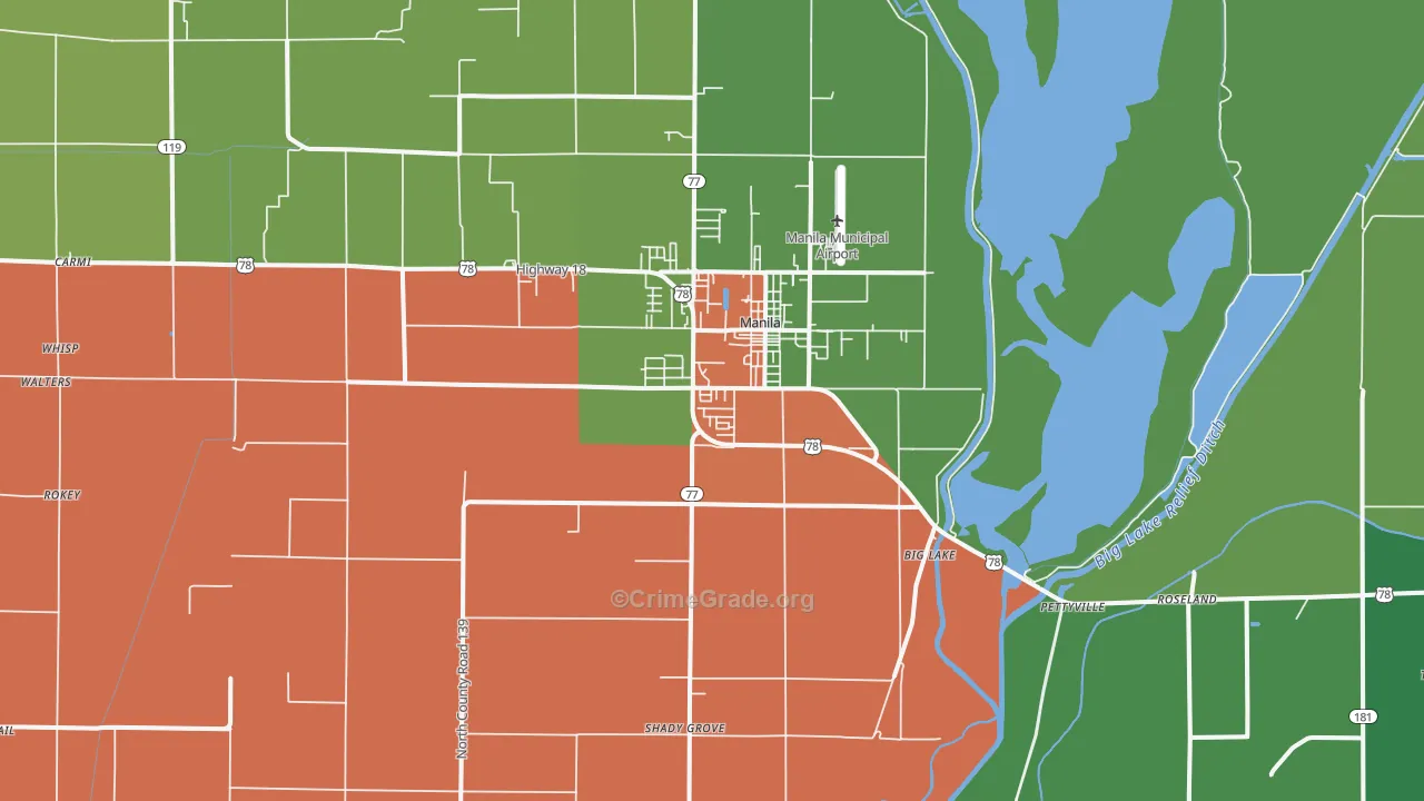 72442, AR Map of Drug-Related Crime Rates