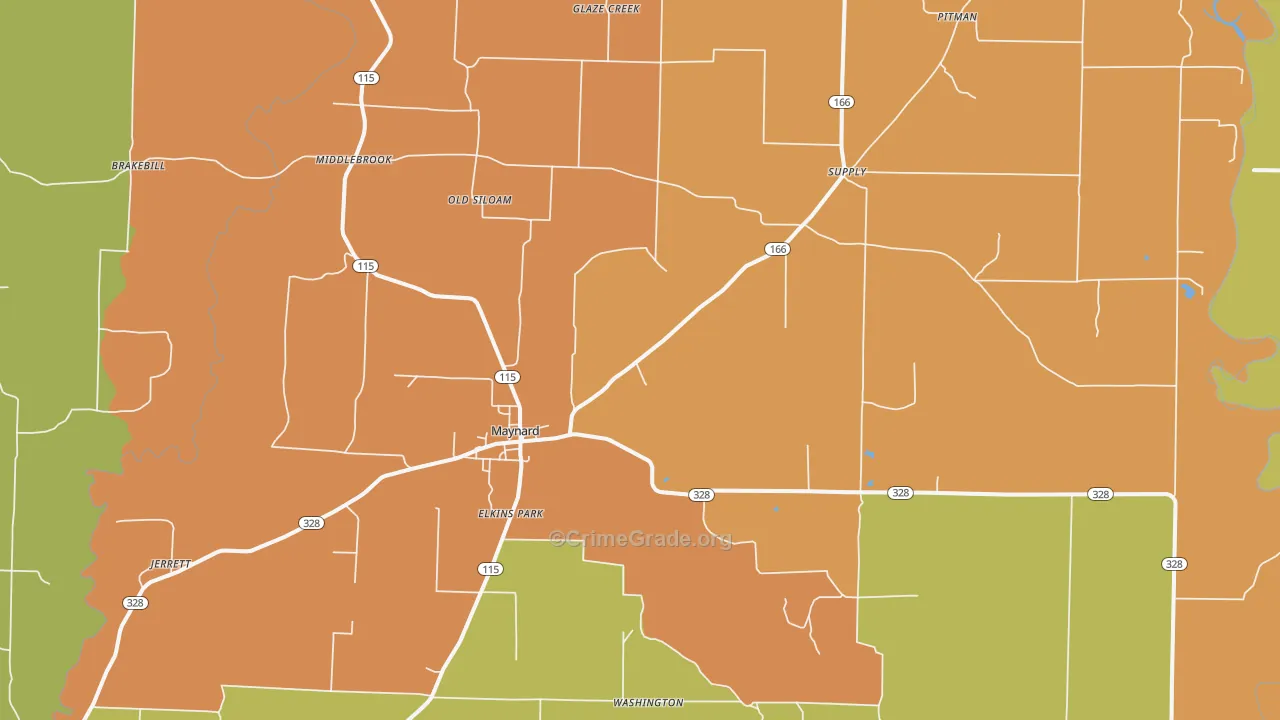 72444, AR Map of Drug-Related Crime Rates