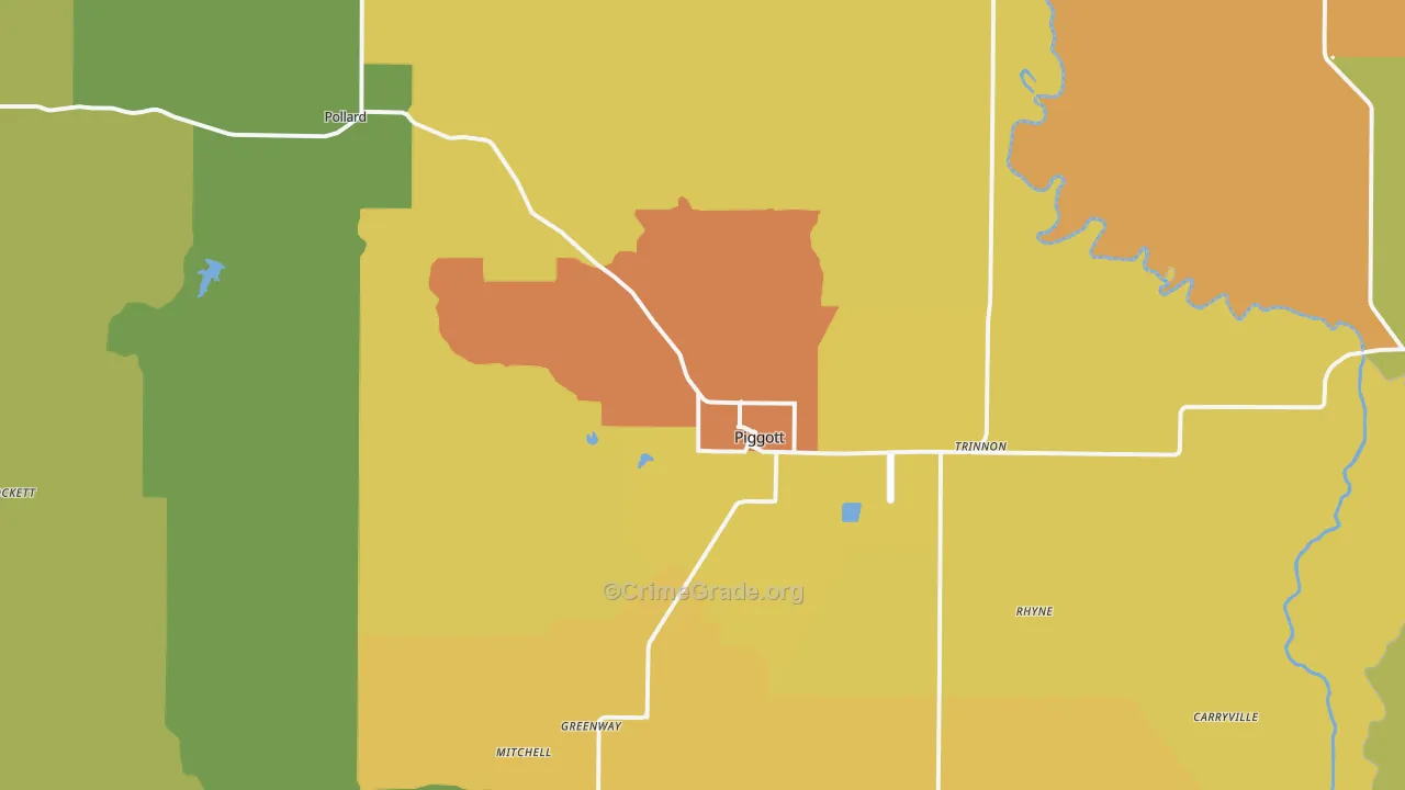 72454, AR Map of Drug-Related Crime Rates