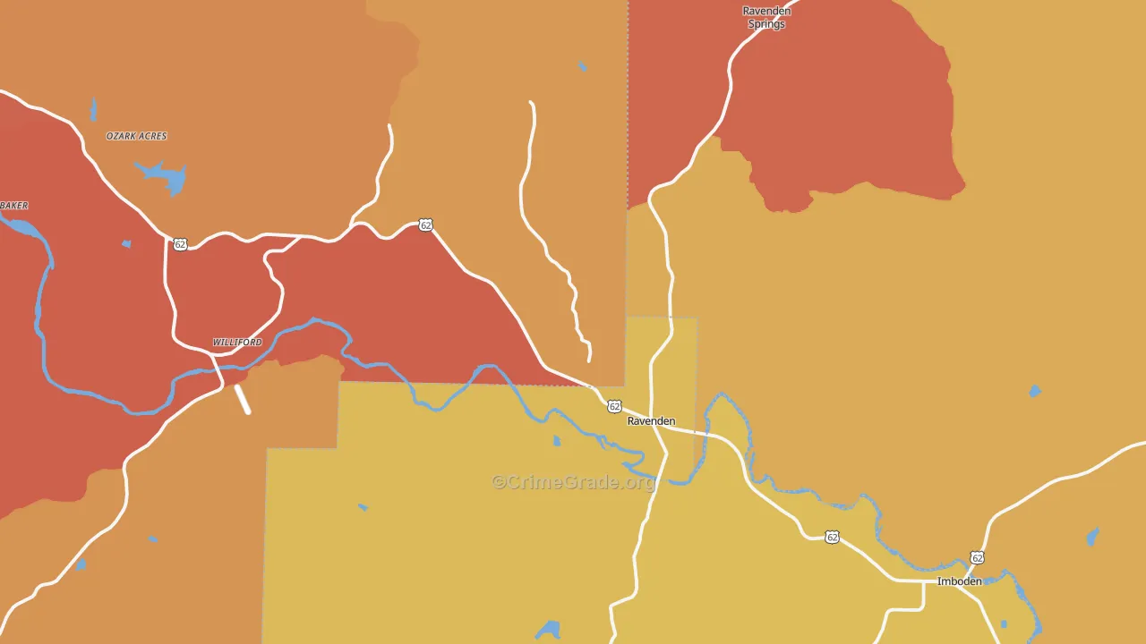 72459, AR Map of Drug-Related Crime Rates