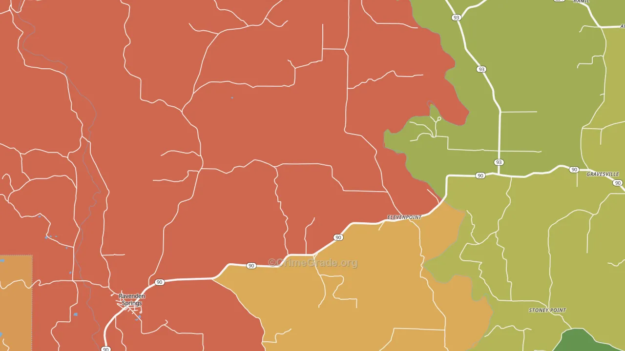 72460, AR Map of Drug-Related Crime Rates