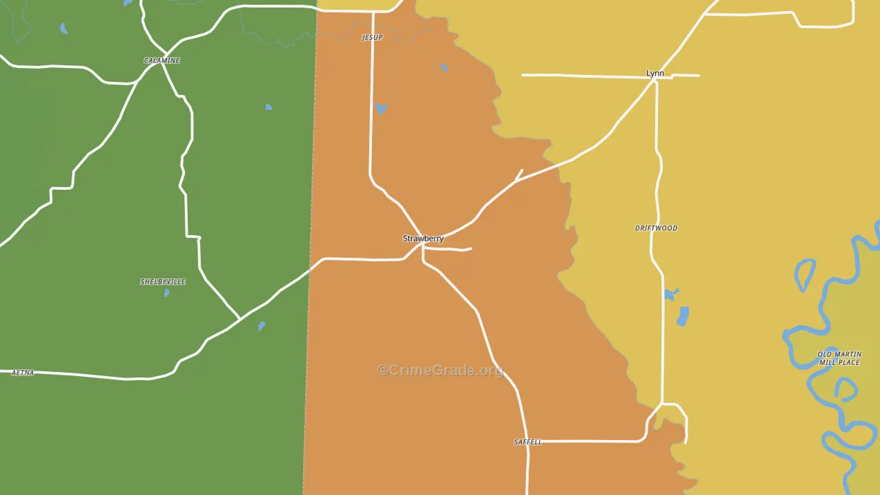 72469, AR Map of Drug-Related Crime Rates