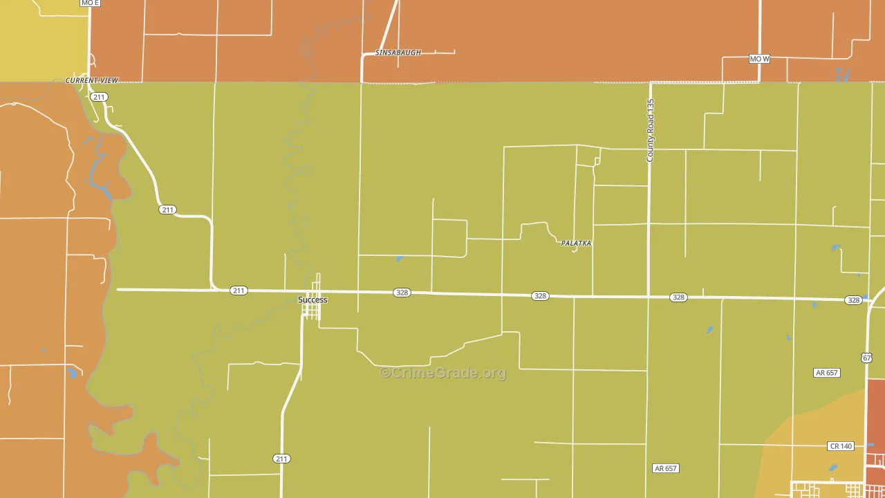 72470, AR Map of Drug-Related Crime Rates