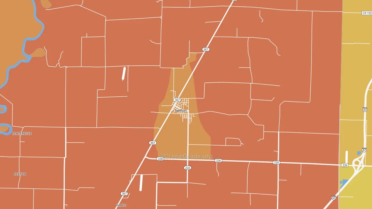 72471, AR Map of Drug-Related Crime Rates