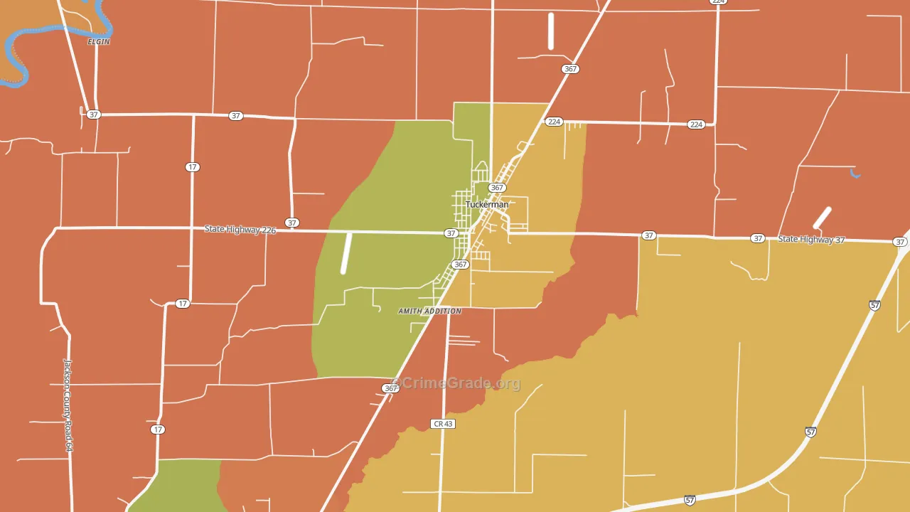 72473, AR Map of Drug-Related Crime Rates