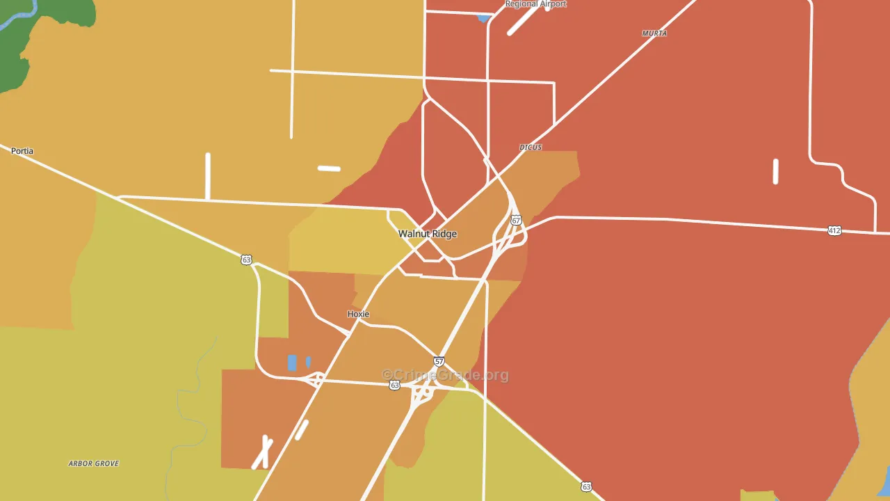 72476, AR Map of Drug-Related Crime Rates