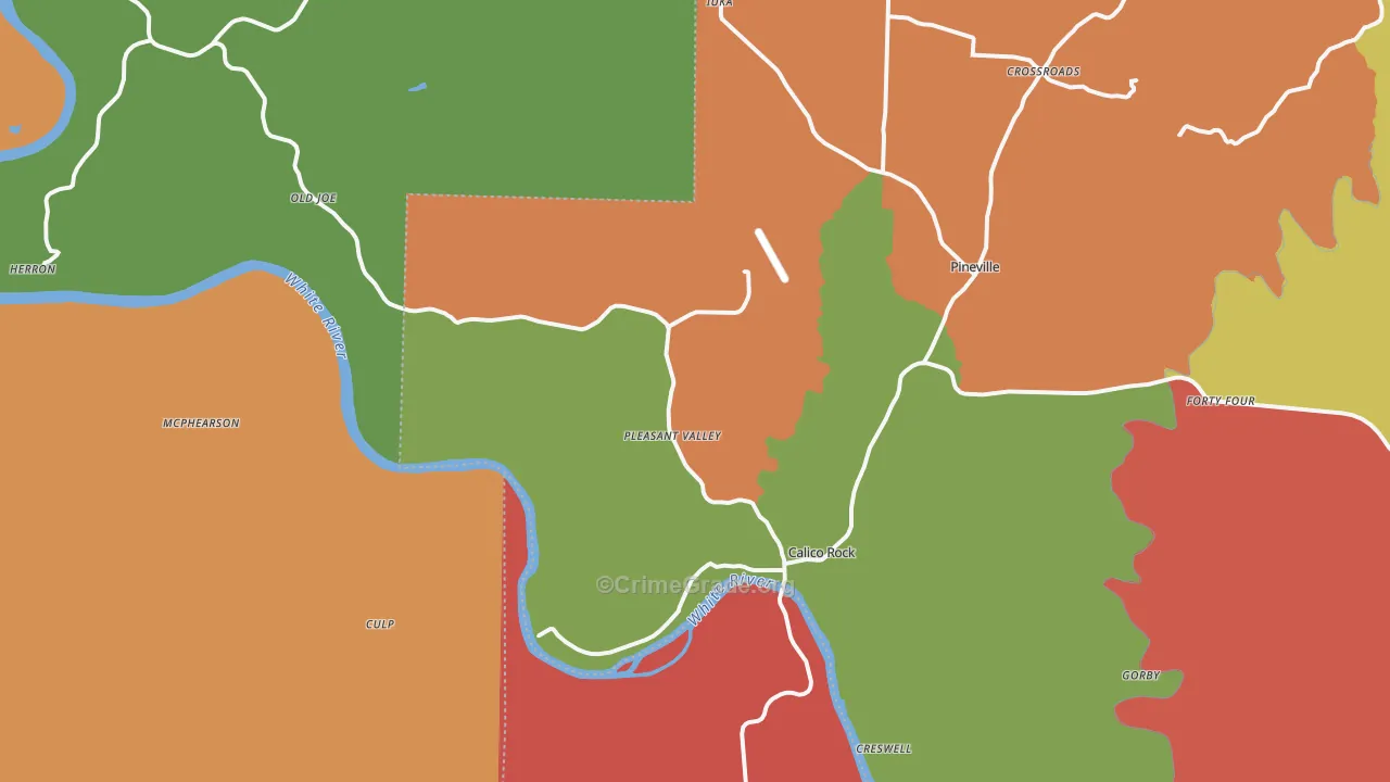 72519, AR Map of Drug-Related Crime Rates