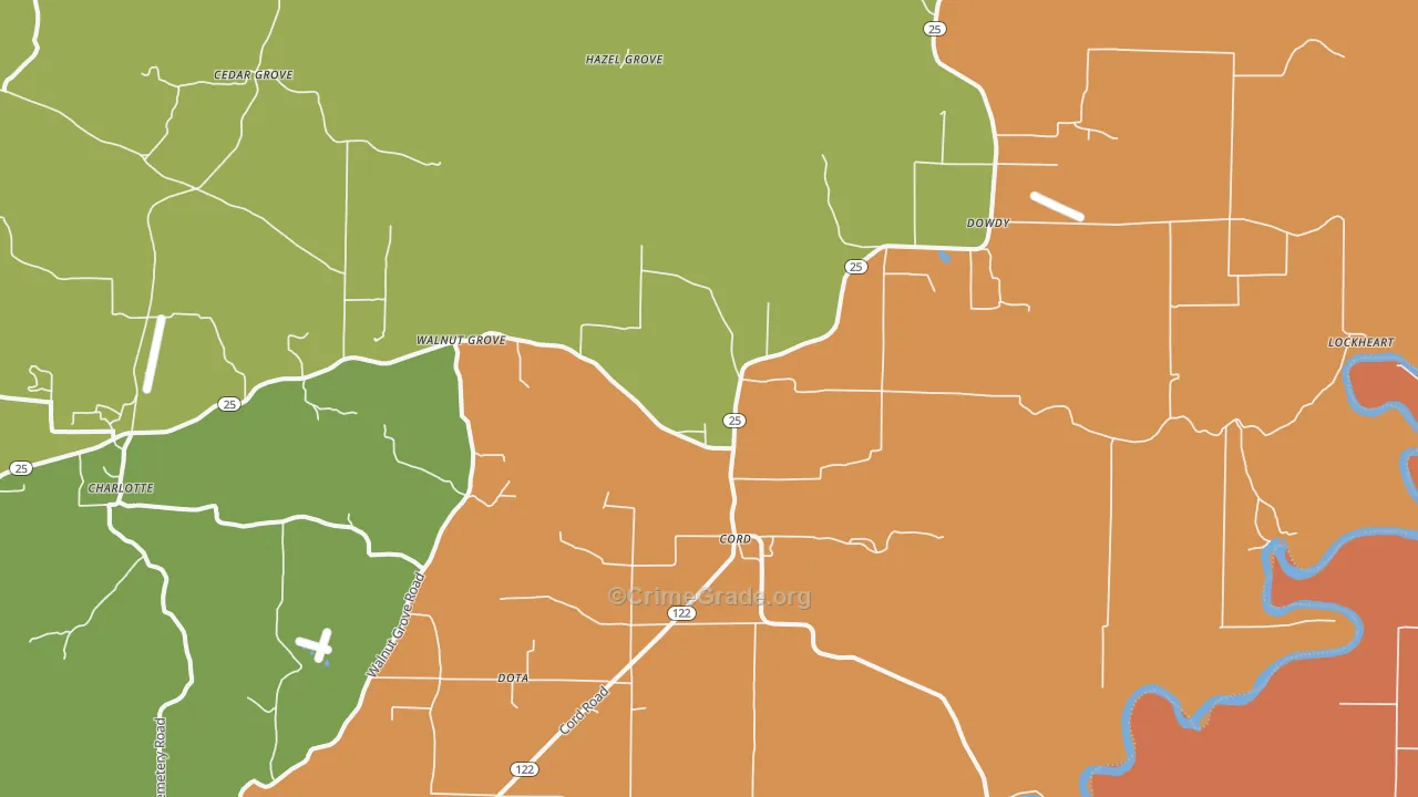 72524, AR Map of Drug-Related Crime Rates