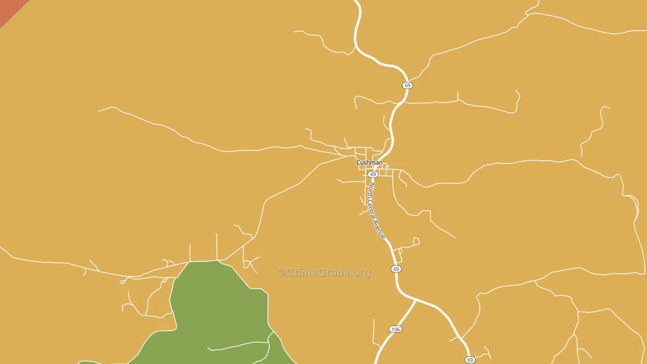 72526, AR Map of Drug-Related Crime Rates