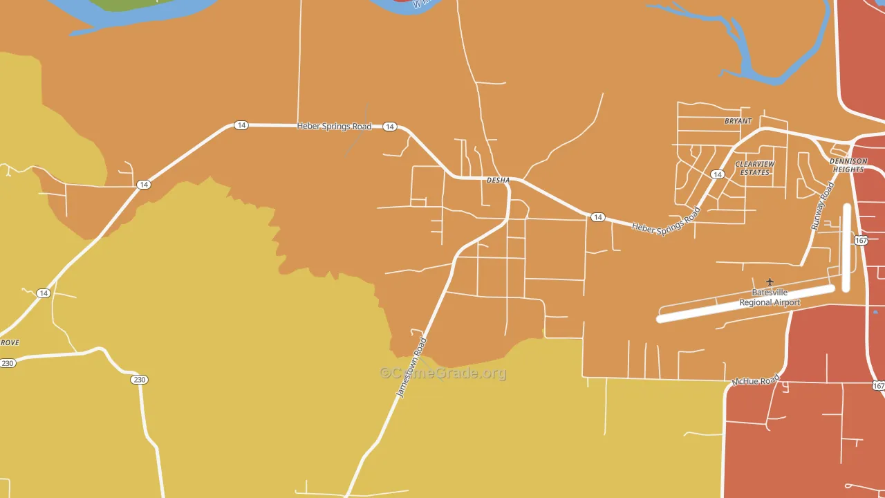 72527, AR Map of Drug-Related Crime Rates