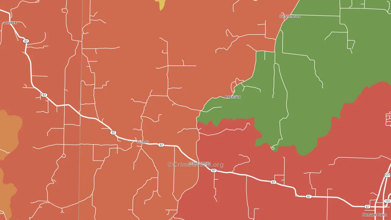 72534, AR Map of Drug-Related Crime Rates