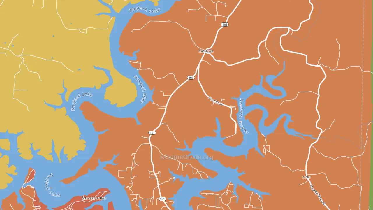 72537, AR Map of Drug-Related Crime Rates