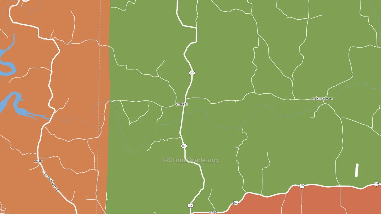 72538, AR Map of Drug-Related Crime Rates
