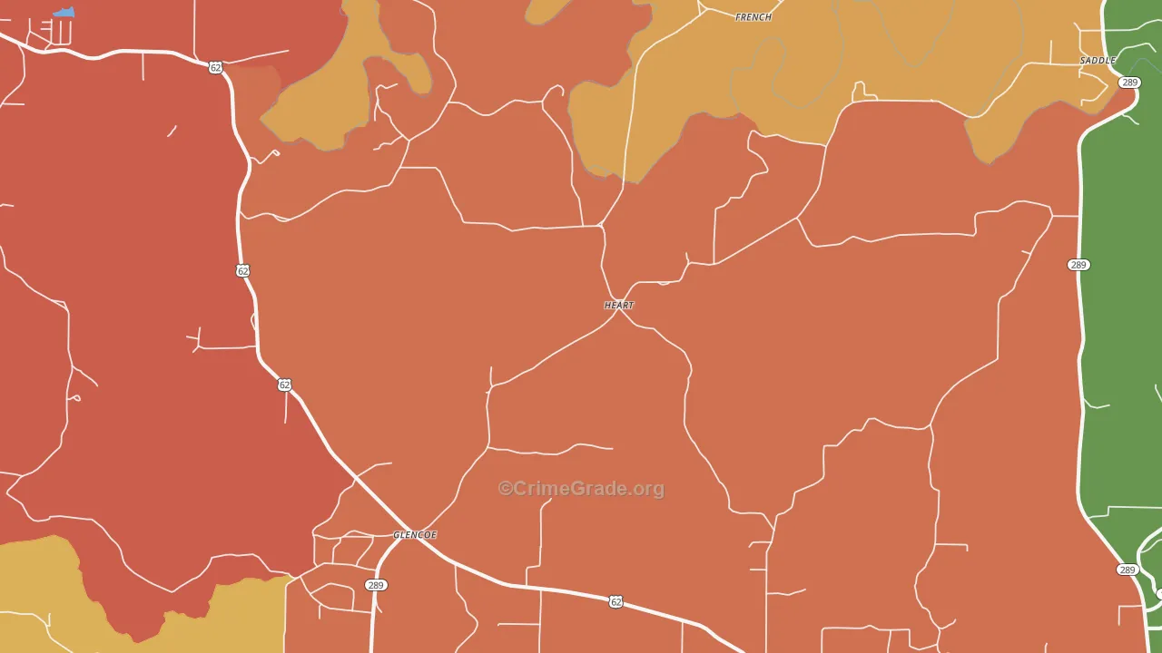 72539, AR Map of Drug-Related Crime Rates