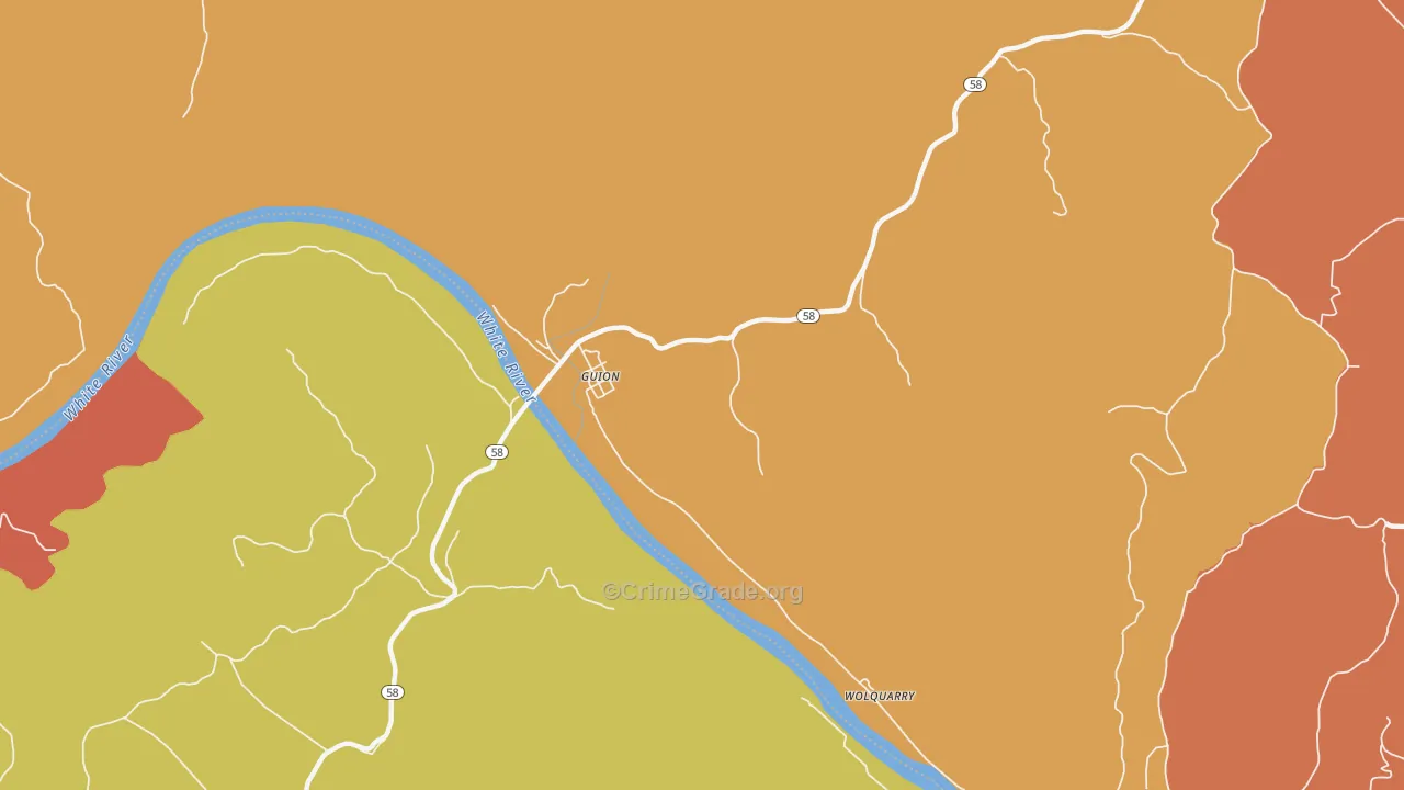 72540, AR Map of Drug-Related Crime Rates