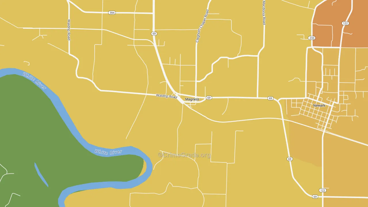 72553, AR Map of Drug-Related Crime Rates