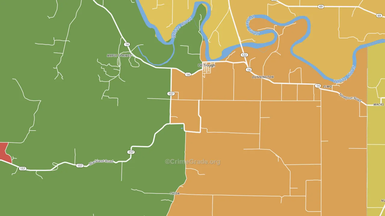 72564, AR Map of Drug-Related Crime Rates