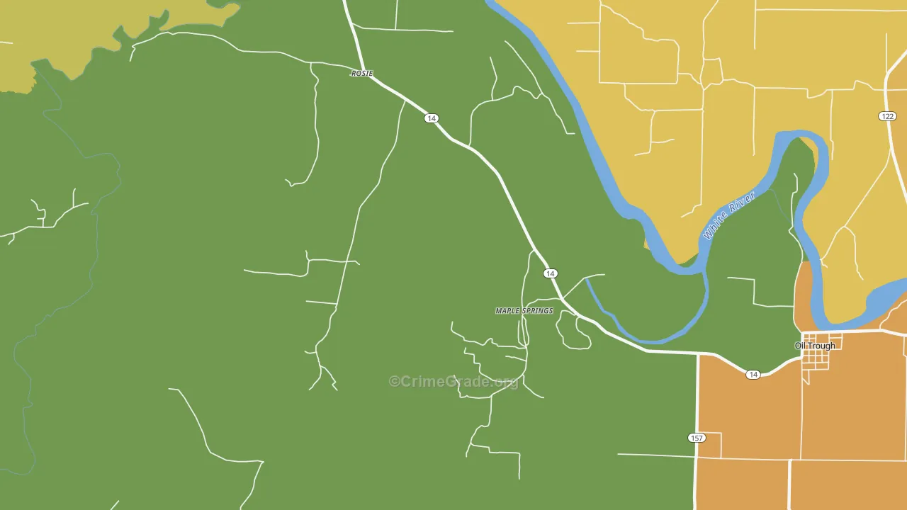 72571, AR Map of Drug-Related Crime Rates