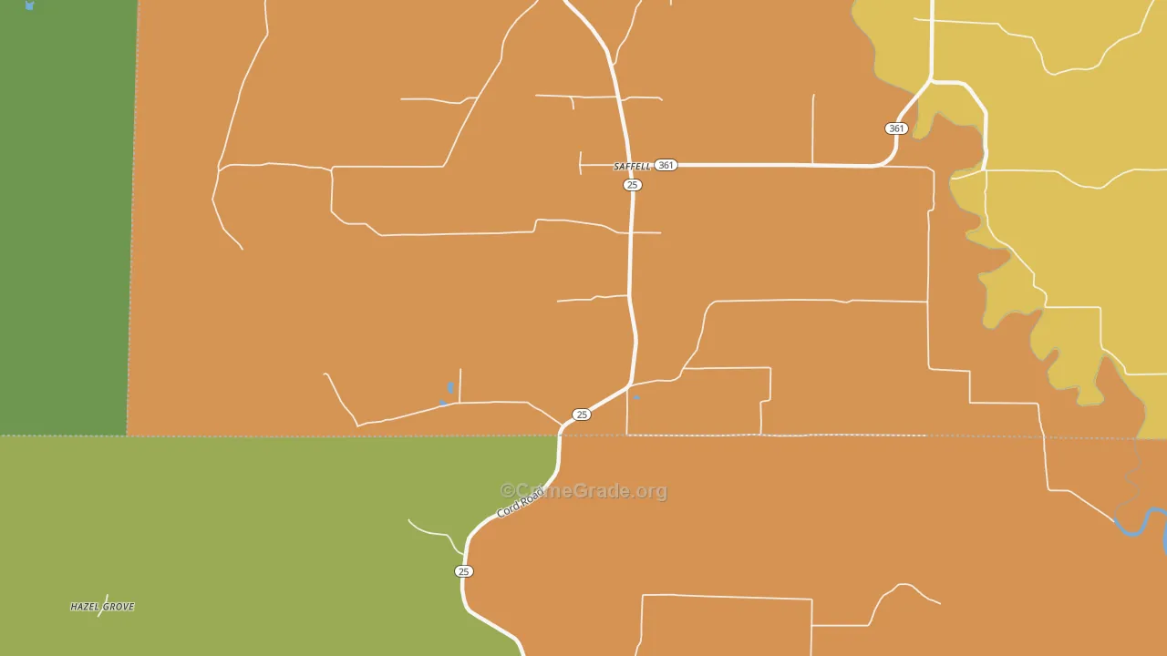 72572, AR Map of Drug-Related Crime Rates
