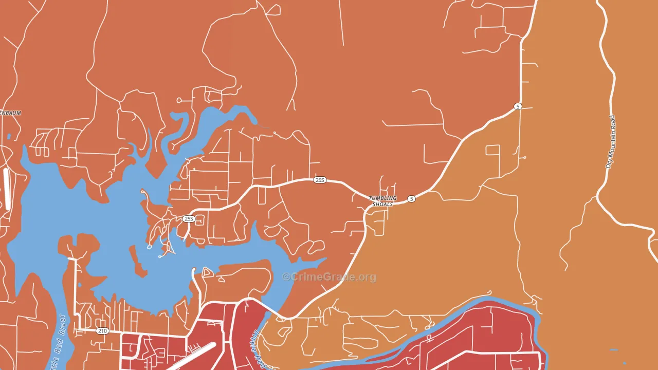 72581, AR Map of Drug-Related Crime Rates
