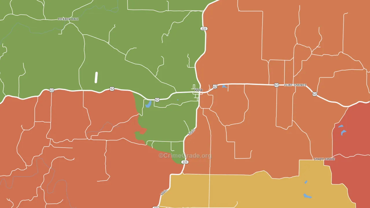 72583, AR Map of Drug-Related Crime Rates