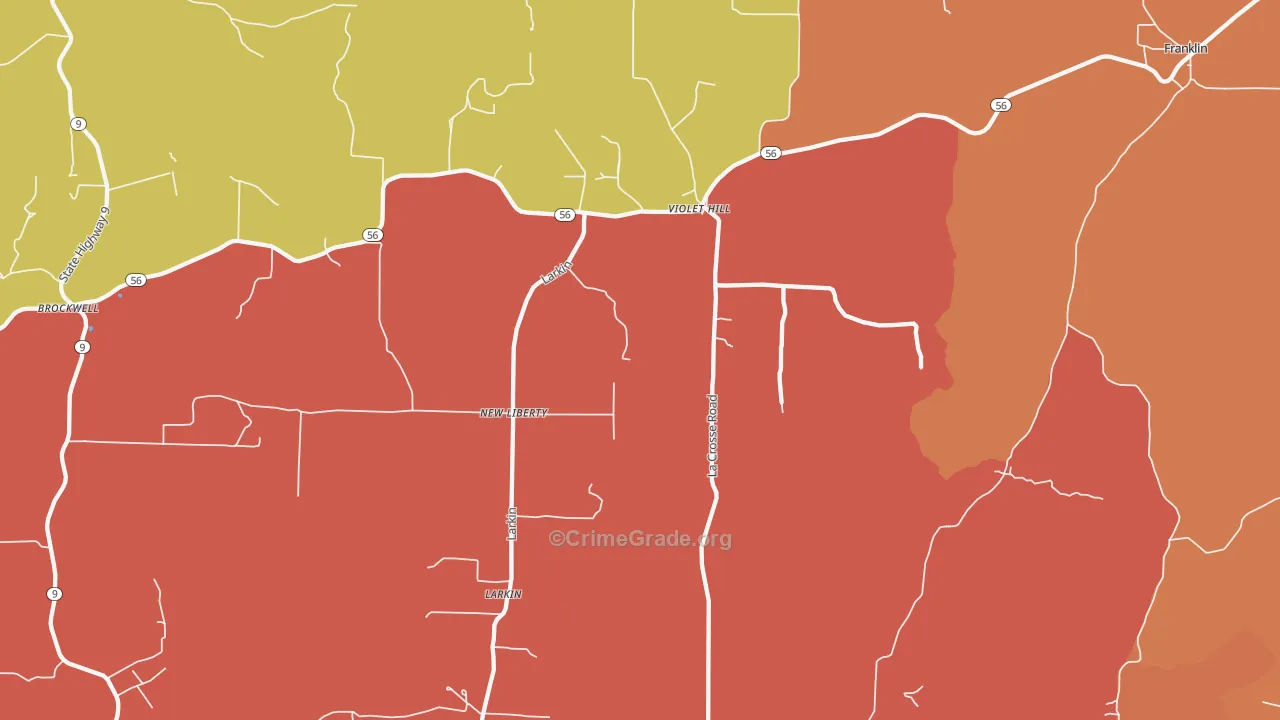 72584, AR Map of Drug-Related Crime Rates