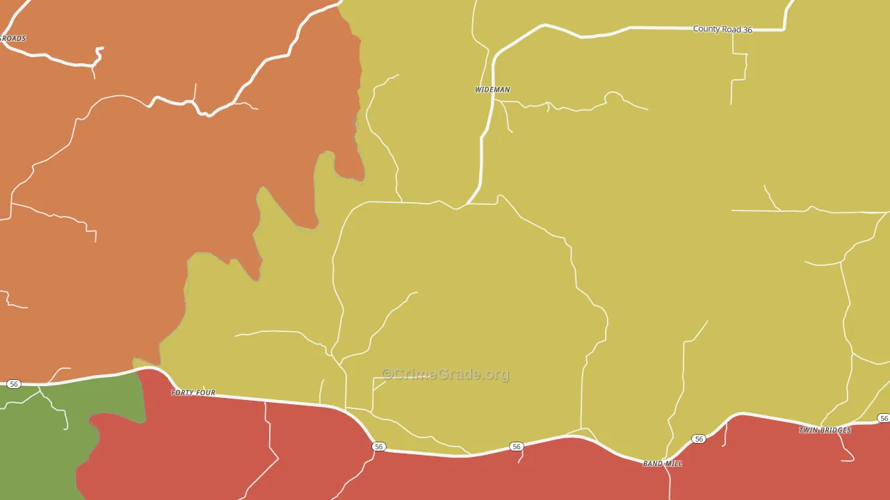 72585, AR Map of Drug-Related Crime Rates