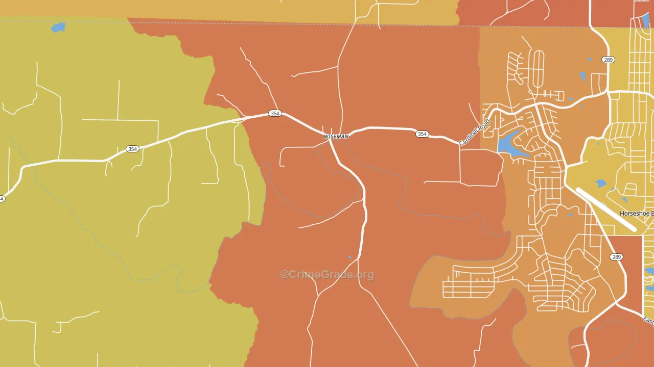 72587, AR Map of Drug-Related Crime Rates