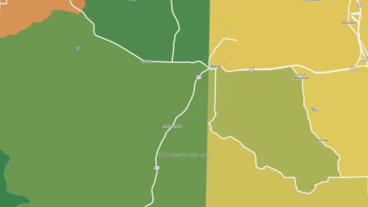 72611, AR Map of Drug-Related Crime Rates