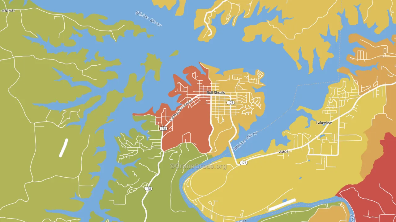 72619, AR Map of Drug-Related Crime Rates