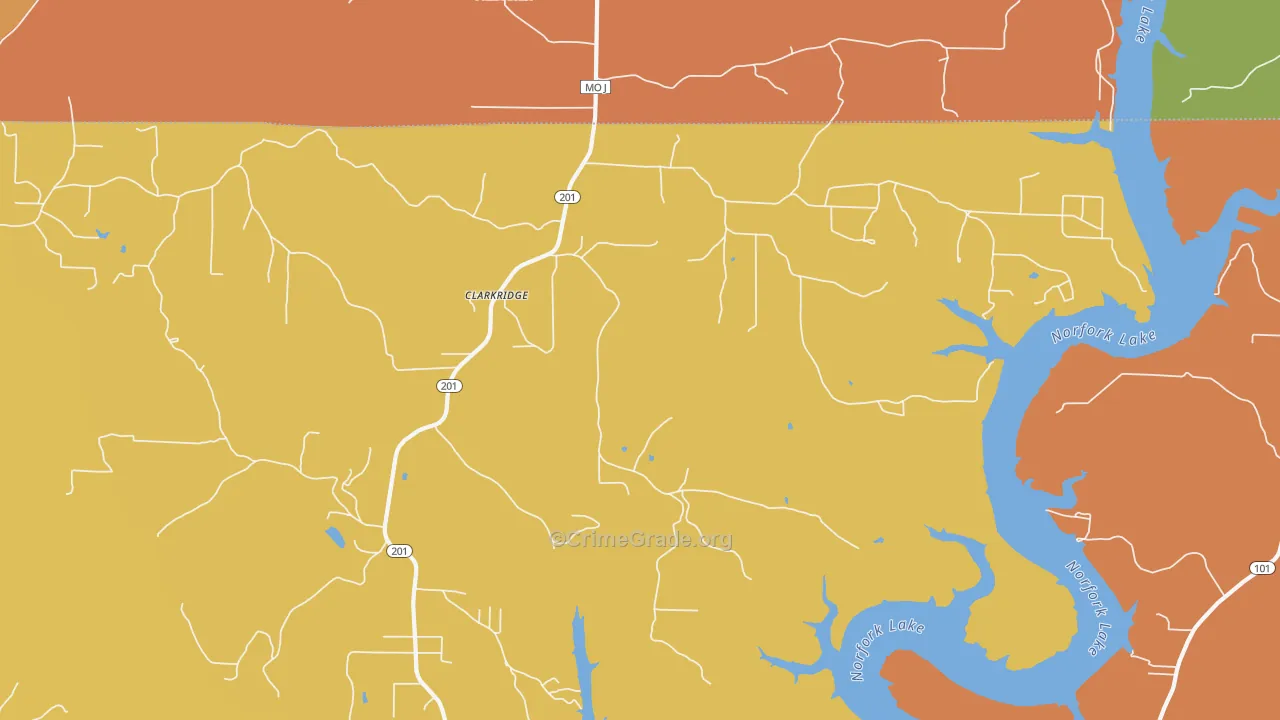 72623, AR Map of Drug-Related Crime Rates