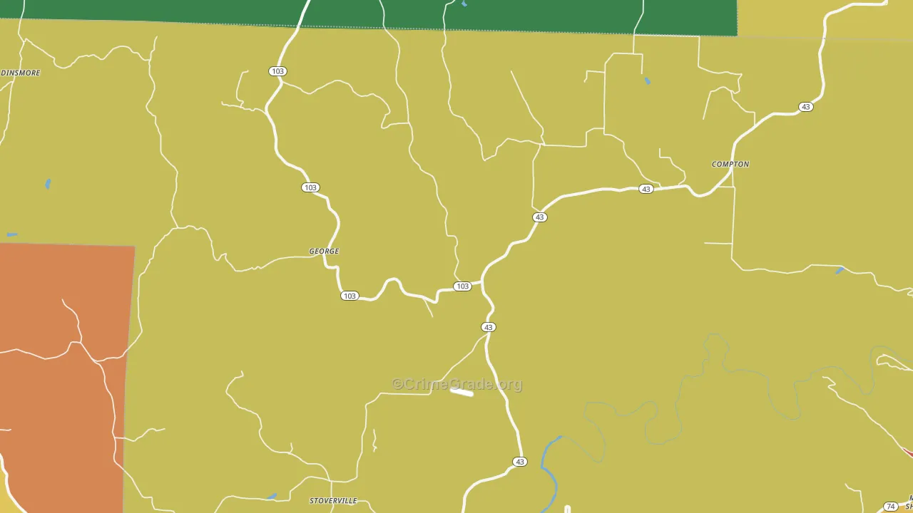 72624, AR Map of Drug-Related Crime Rates