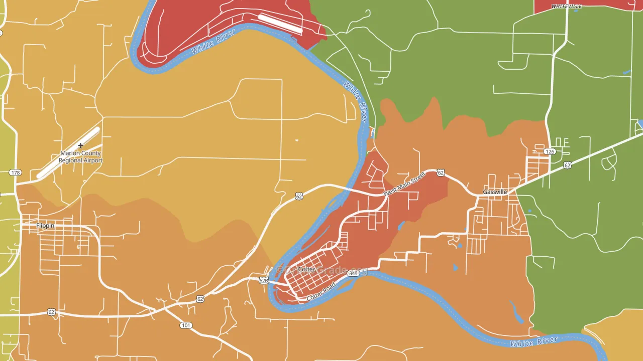 72626, AR Map of Drug-Related Crime Rates