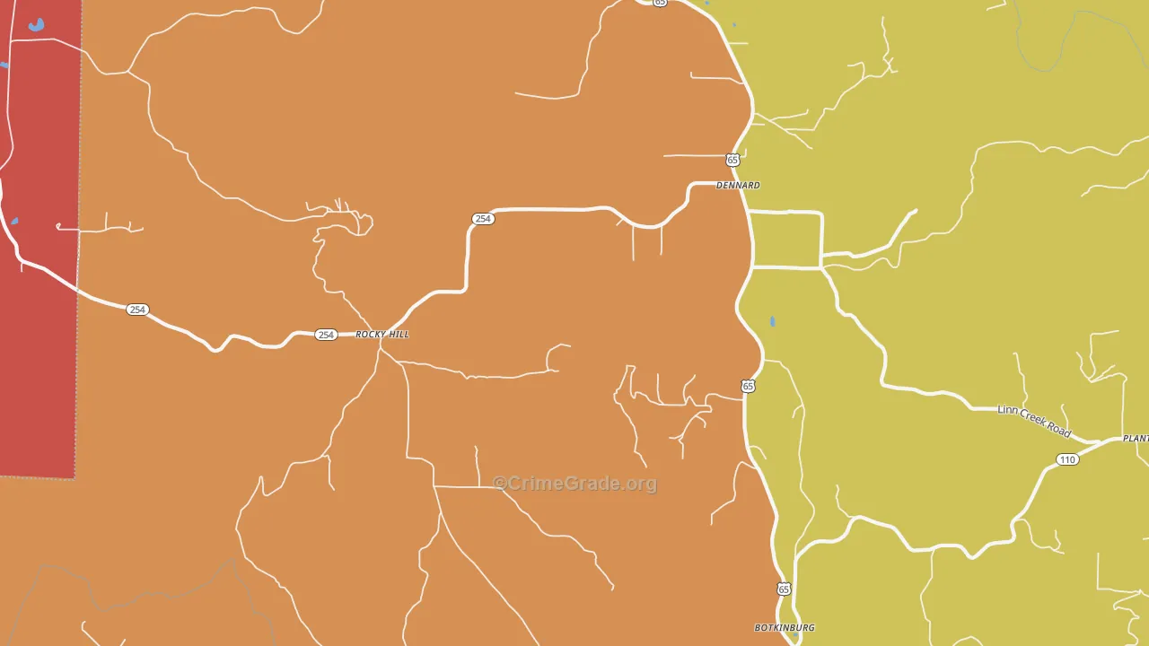 72629, AR Map of Drug-Related Crime Rates