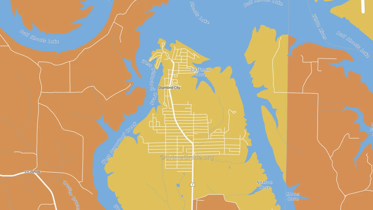 72630, AR Map of Drug-Related Crime Rates