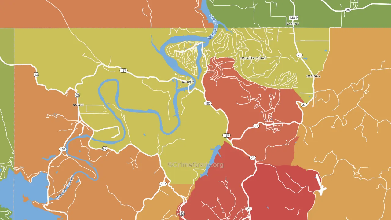 72631, AR Map of Drug-Related Crime Rates
