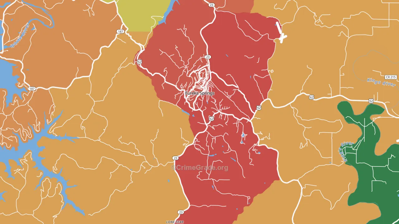 72632, AR Map of Drug-Related Crime Rates