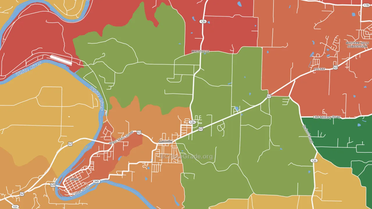 72635, AR Map of Drug-Related Crime Rates