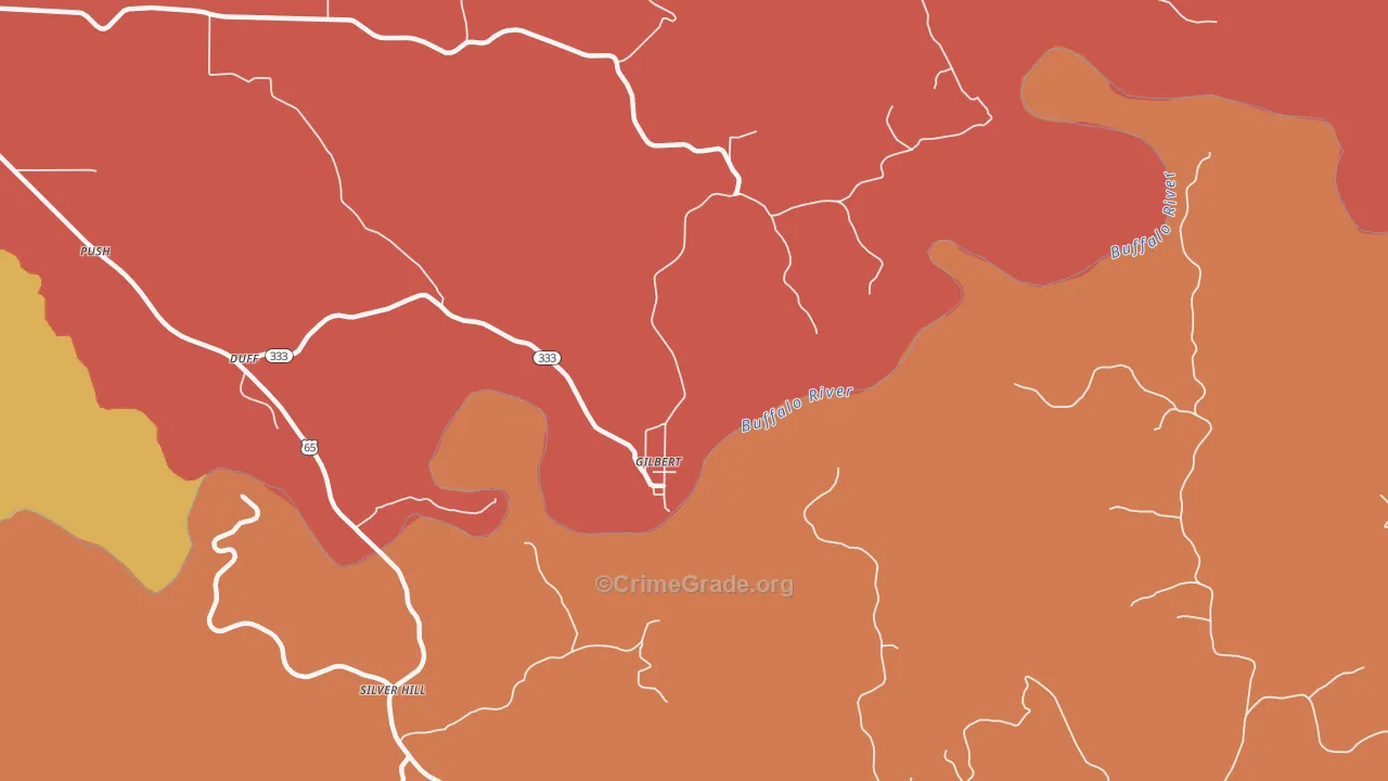 72636, AR Map of Drug-Related Crime Rates
