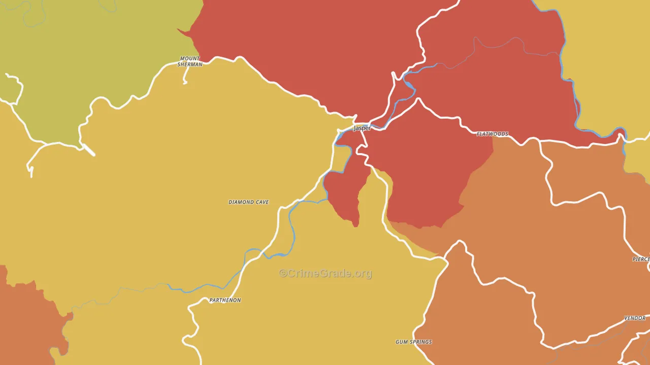 72641, AR Map of Drug-Related Crime Rates