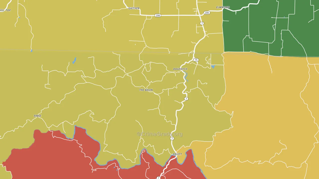 72648, AR Map of Drug-Related Crime Rates