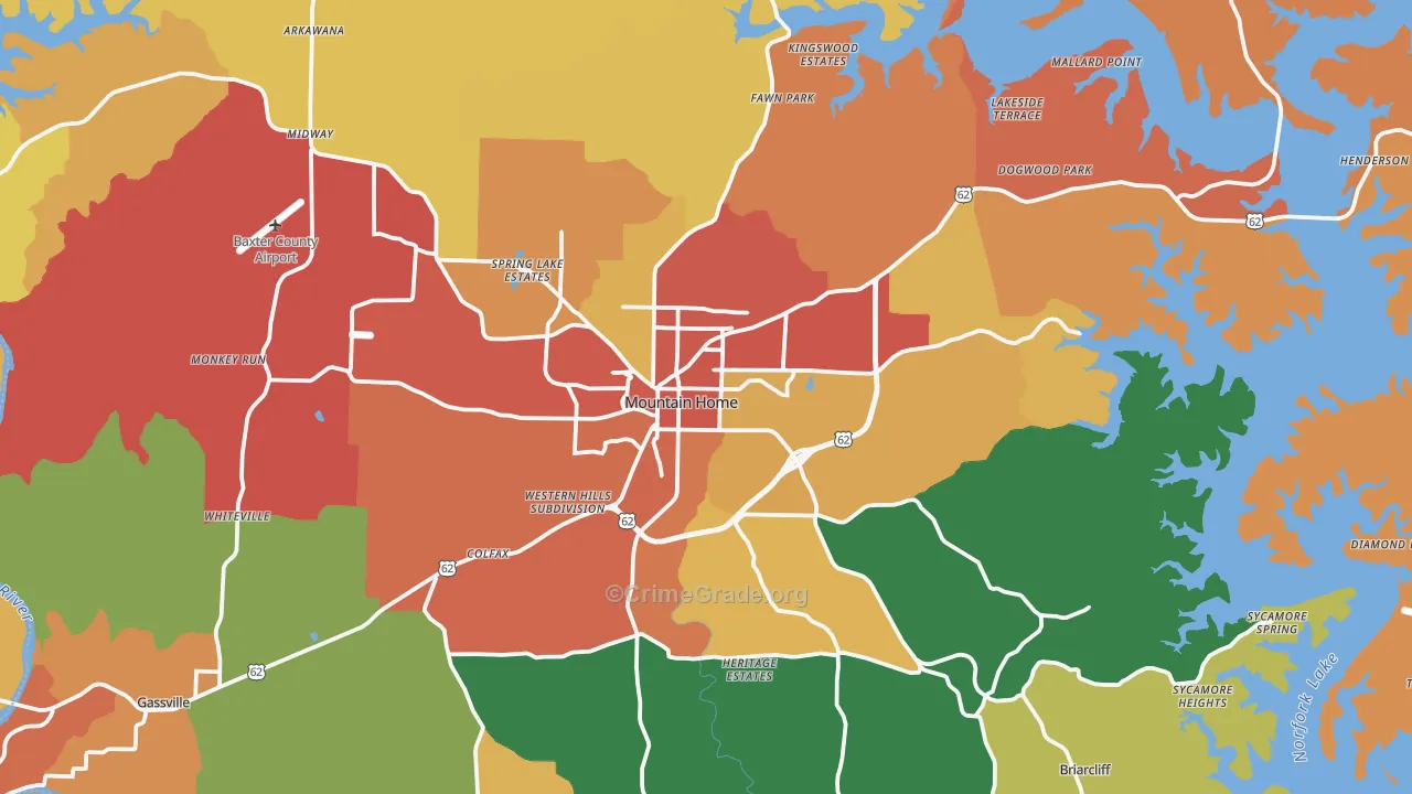72653, AR Map of Drug-Related Crime Rates