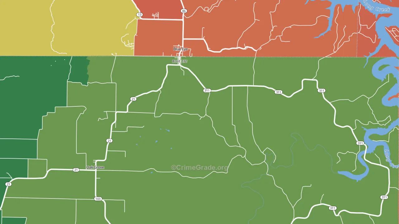 72660, AR Map of Drug-Related Crime Rates