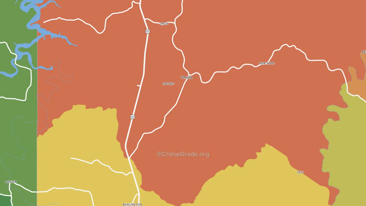 72662, AR Map of Drug-Related Crime Rates