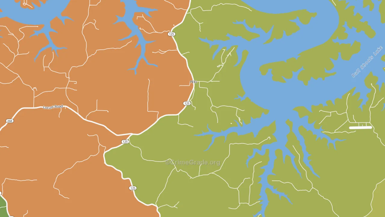 72668, AR Map of Drug-Related Crime Rates