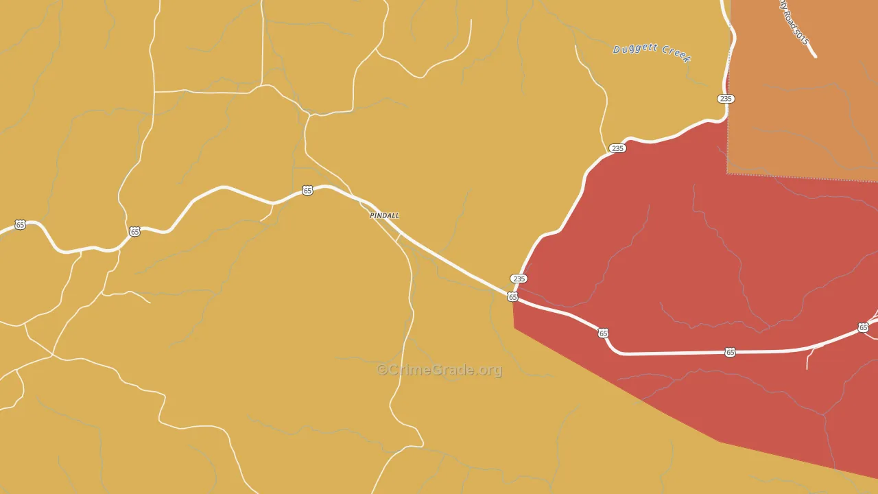 72669, AR Map of Drug-Related Crime Rates