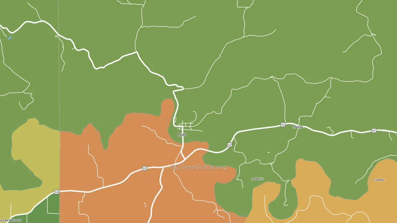72672, AR Map of Drug-Related Crime Rates
